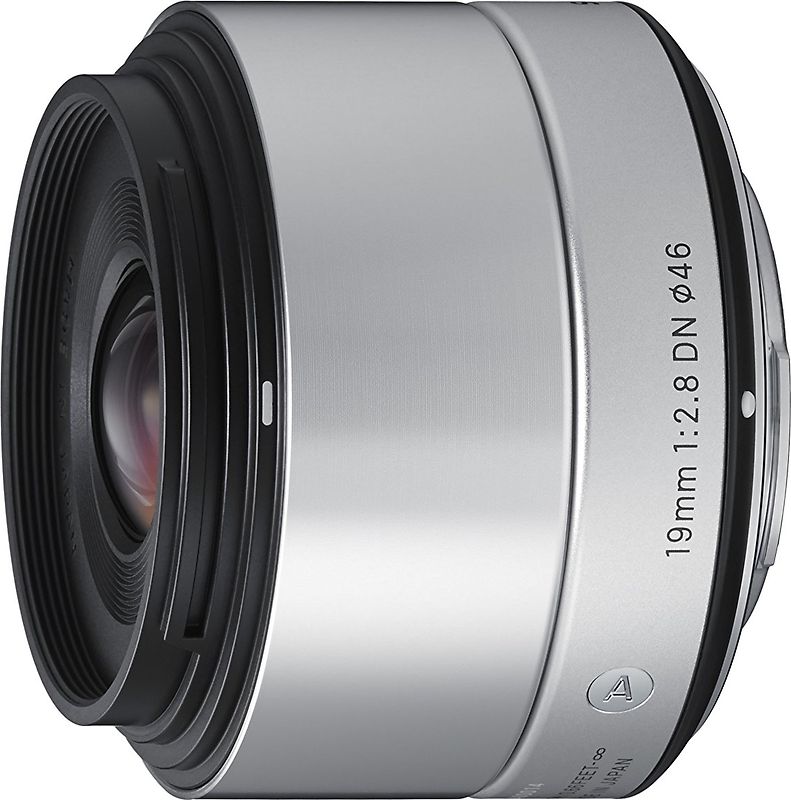 Sigma A 19 mm F2.8 DN 46 mm Objectif (adapté à Micro Four Thirds) argent