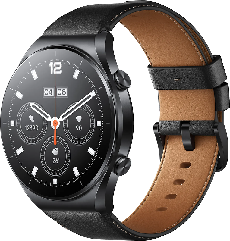 Xiaomi Watch S1 46 mm Noir Bracelet cuir noir [Wi-Fi]
