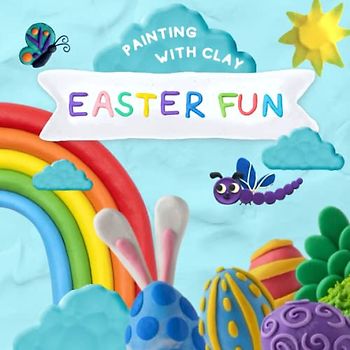 Painting with clay: Easter fun | size 8,25x8,25 inch | glossy softcover
