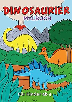Dinosaurier Malbuch für Kinder ab 4: 50 Dino Illustrationen Mit Hintergrundwissen. Ideal als Geschenk für Jungen & Mädchen. Mit BONUS Download-Link aller Bilder.