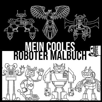 Mein cooles Roboter Malbuch