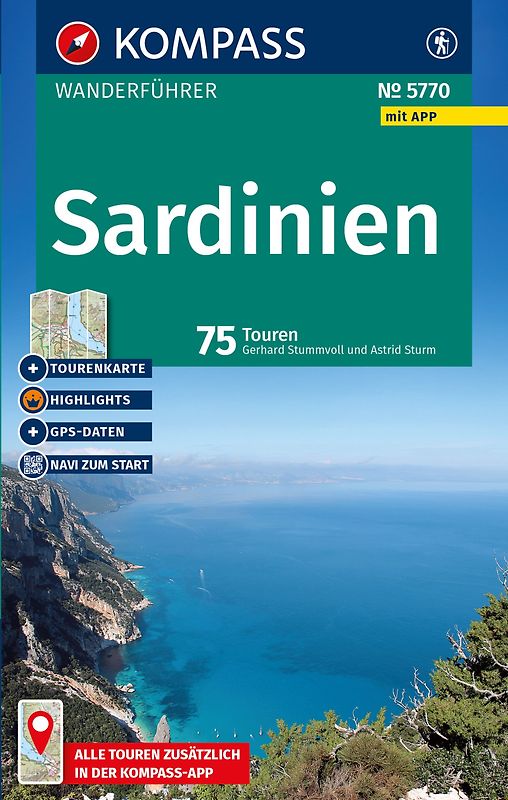 KOMPASS Wanderführer Sardinien, 75 Touren mit Extra-Tourenkarte
