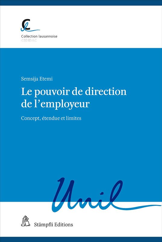 Le pouvoir de direction de l’employeur