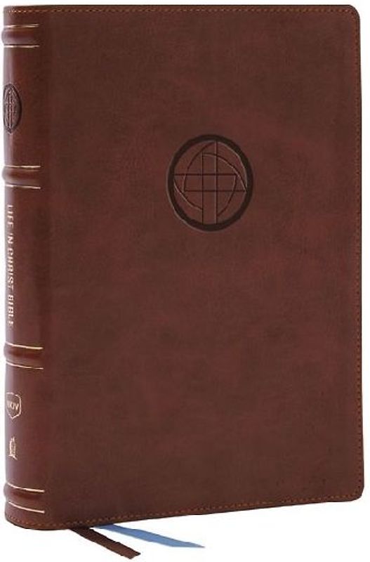 Life in Christ Bible: Discovering, Believing, and Rejoicing in Who God Says You Are (Nkjv, Brown Leathersoft, Red Letter, Comfort Print)