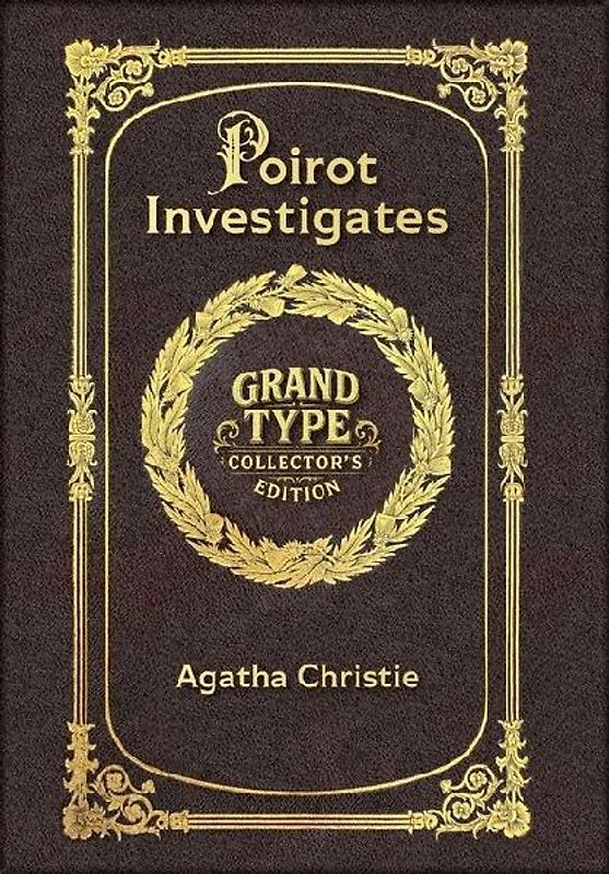 Large Print - Poirot Investigates - Grand Type Collector's Edition - Matte Hardcover with Dust Jacket