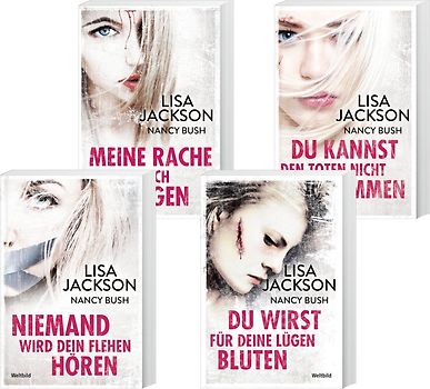 Niemand wird dein Flehen hören / Du wirst für deine Lügen bluten / Meine Rache wird dich jagen / Du kannst den Toten nicht entkommen - Lisa Jackson & Nancy Bush [Taschenbuch, Weltbild, 4 Bände]