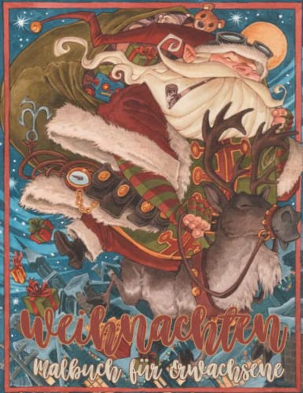 Weihnachten - Malbuch Für Erwachsene: Anti Stress Ausmalen Spezielle Weihnachtsfeier mit 50 Schöne Weihnachtliche Winterszenen Magischen ( Winter Malbuch)