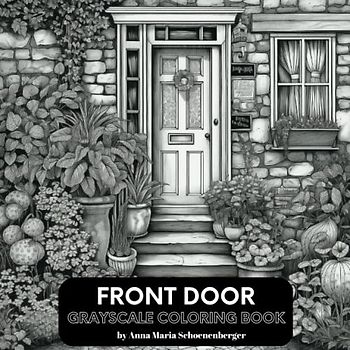 FRONT DOOR Grayscale Coloring Page