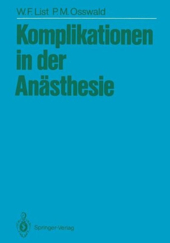 Komplikationen in der Anästhesie