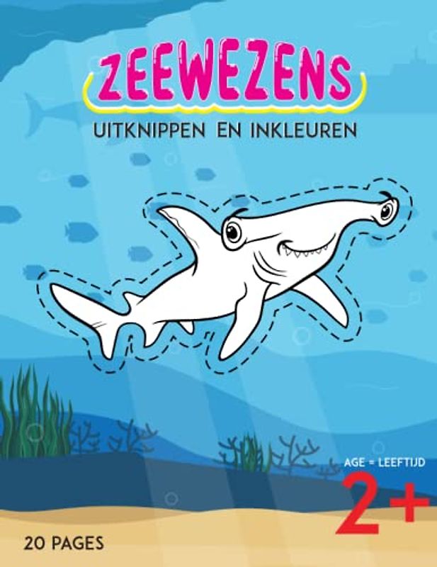 Zeewezens: Uitknippen en inkleuren