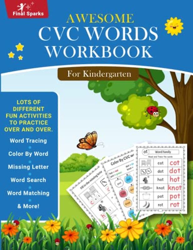 CVC Words for Kindergarten: Read, Trace, Write & Practice The 150 Most Common consonant-vowel-consonant Words For Kids Learning To Write & Read.