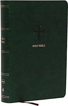 NKJV, End-of-Verse Reference Bible, Personal Size Large Print, Leathersoft, Green, Red Letter, Comfort Print: Holy Bible, New King James Version