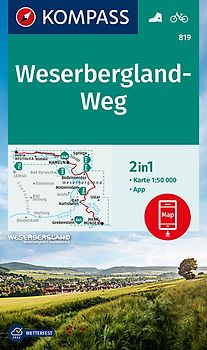 KOMPASS Wanderkarte Weserbergland-Weg