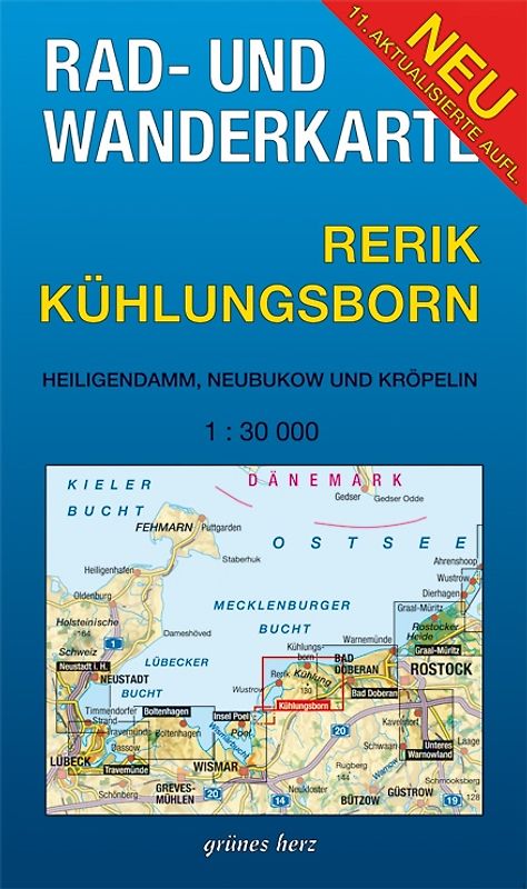 Rad- und Wanderkarte Rerik, Kühlungsborn