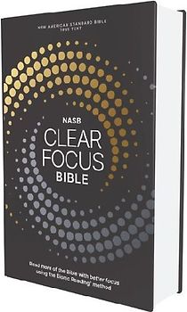 Nasb, Clear Focus Bible, Hardcover, Charcoal/Gold