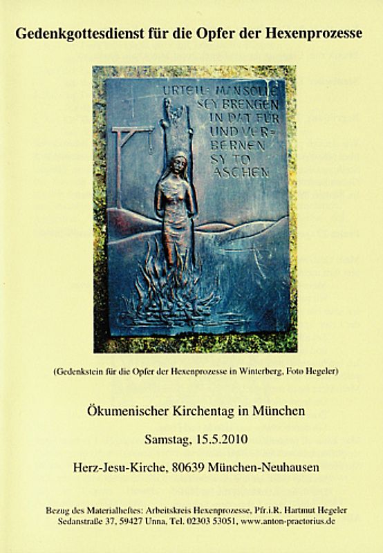 Gottesdienst für die Opfer der Hexenprozesse