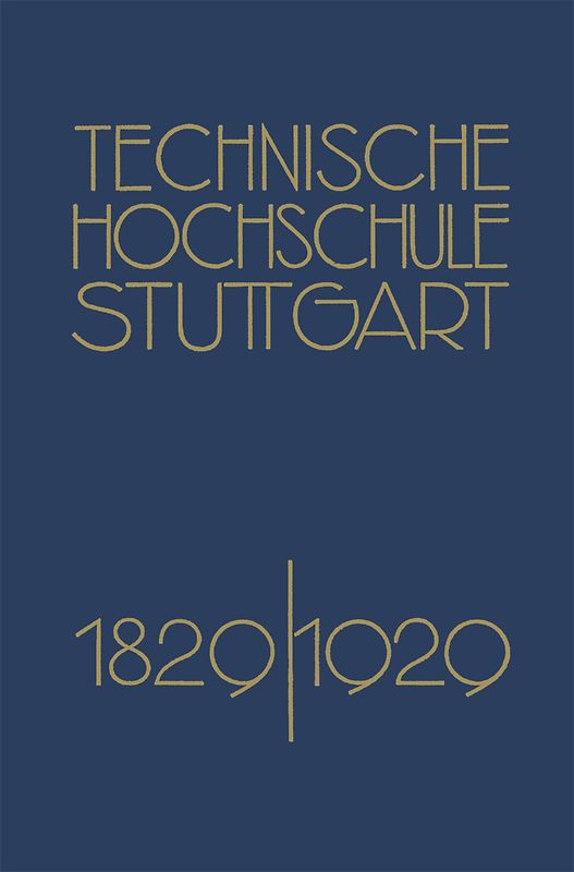 Festschrift der Technischen Hochschule Stuttgart