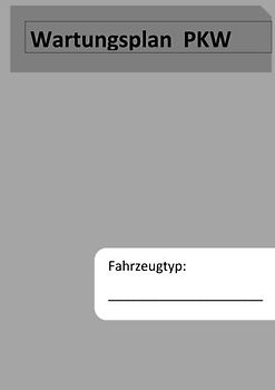 Wartungsplan PKW