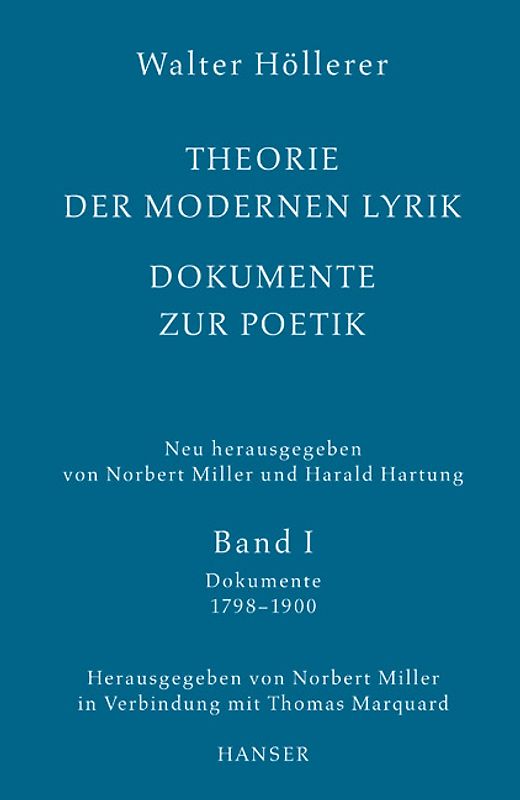 Theorie der modernen Lyrik