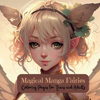 Magical Manga Fairies: Coloring Pages for Teens and Adults
