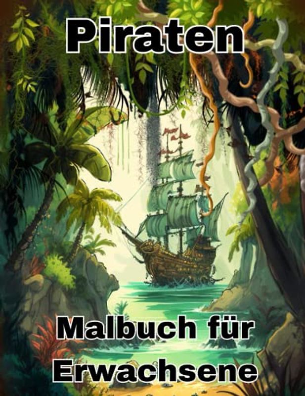 Piraten auf hoher See: Ein Malbuch für erwachsene Seeräuber die dem Alltagsstress entfliehen wollen