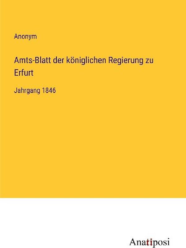 Amts-Blatt der königlichen Regierung zu Erfurt