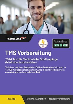 TMS Vorbereitung: Test für Medizinische Studiengänge (Medizinertest) bestehen | Das Buch inkl. Online-Testtrainer & App mit über 5.000 Übungsaufgaben & Lösungen sowie Lösungswegen für alle Gebiete