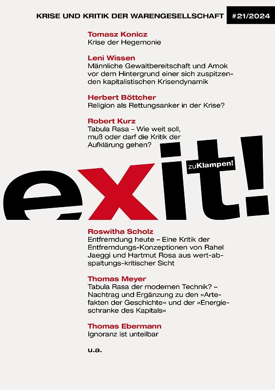 exit! Krise und Kritik der Warengesellschaft 21/2024