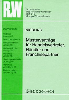 Musterverträge für Handelsvertreter, Händler und Franchisepartner