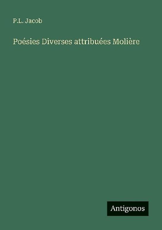 Poésies Diverses attribuées Molière