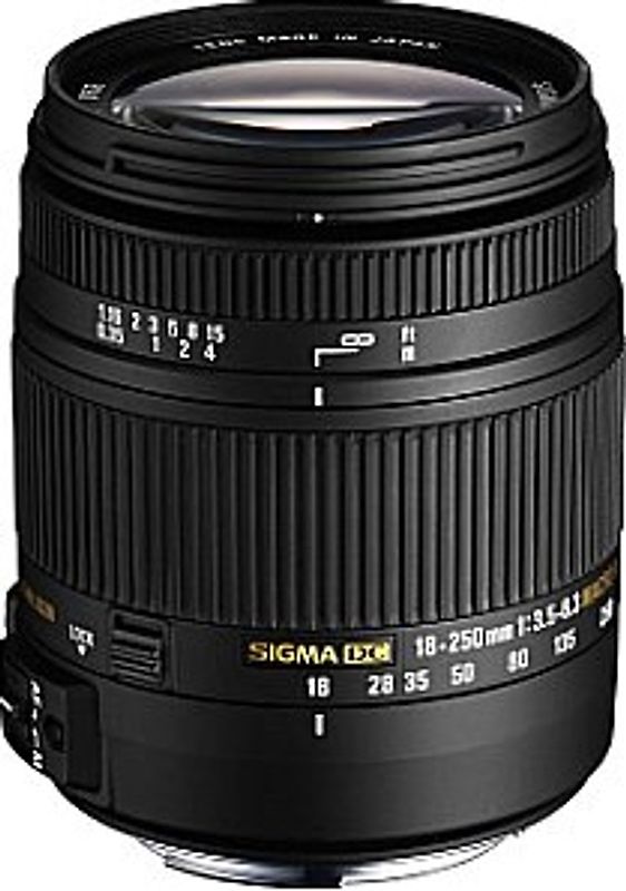Sigma 18-250 mm F3.5-6.3 DC HSM OS Macro 62 mm Filtergewinde (Canon EF Anschluss) schwarz