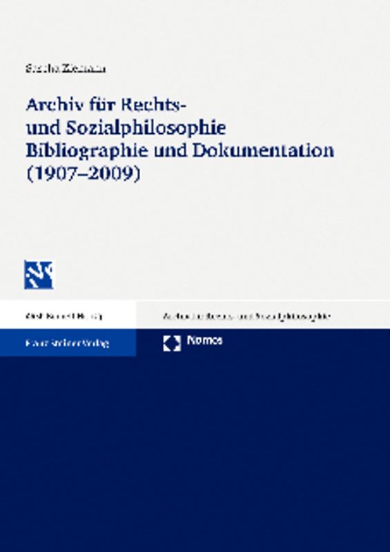Archiv für Rechts- und Sozialphilosophie Bibliographie und Dokumentation (1907-2009)