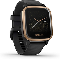 Image of Garmin Venu Sq Music 40 mm roségoud met siliconenarmband zwart [wifi] (Refurbished)