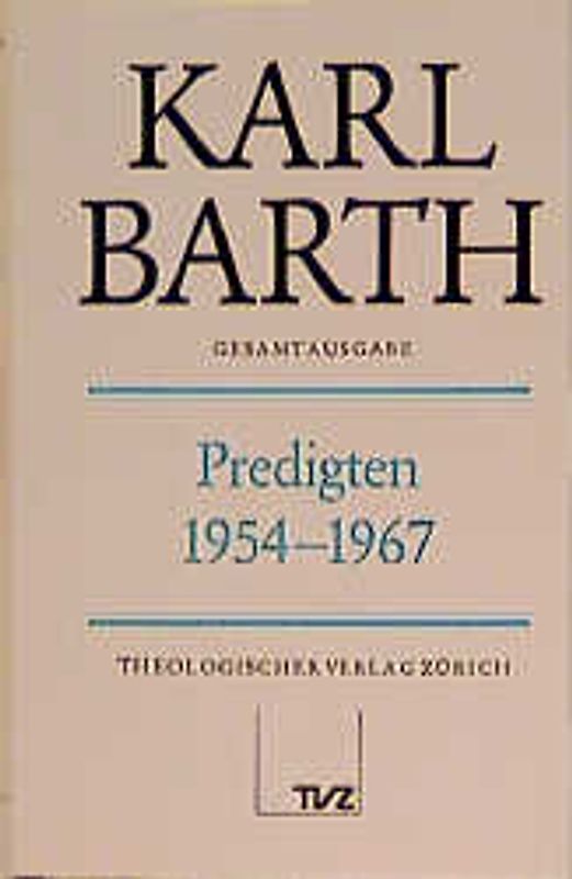 Karl Barth Gesamtausgabe