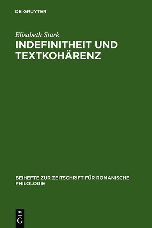 Indefinitheit und Textkohärenz