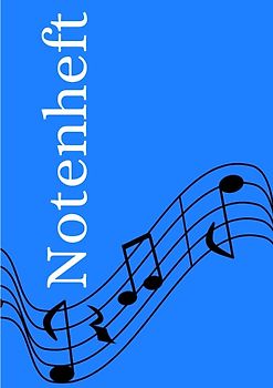 Notenheft: DIN A4 Notenlinienheft | 60 Seiten mit 12 Notenzeilen / Systeme pro Blatt | Papier 90g/m² | Musikheft mit Notenlinien