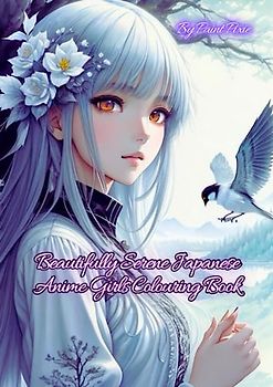 Beautifully Serene Japanese Anime Girls Colouring Book
