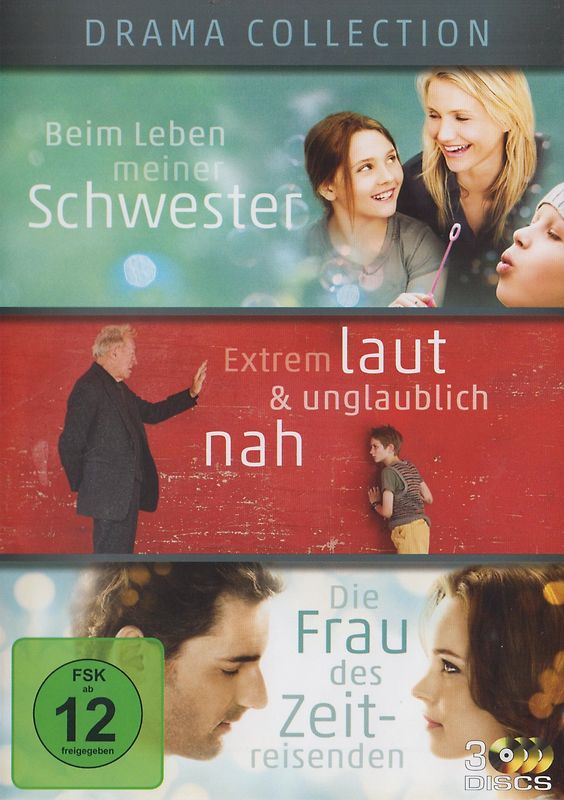 Drama Collection: Beim Leben meiner Schwester / Extrem laut & unglaublich nah / Die Frau des Zeitreisenden [3 DVDs] DVD