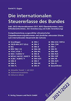 Die internationalen Steuererlasse des Bundes 2021/2022