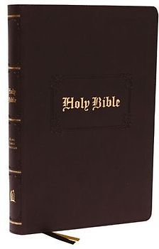 KJV Holy Bible: Large Print with 53,000 Center-Column Cross References, Brown Leathersoft, Red Letter, Comfort Print: King James Version