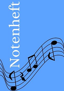 Notenheft: DIN A5 Notenlinienheft | 44 Seiten mit 12 Notenzeilen / Systeme pro Blatt | Papier 90g/m² | Musikheft mit Notenlinien