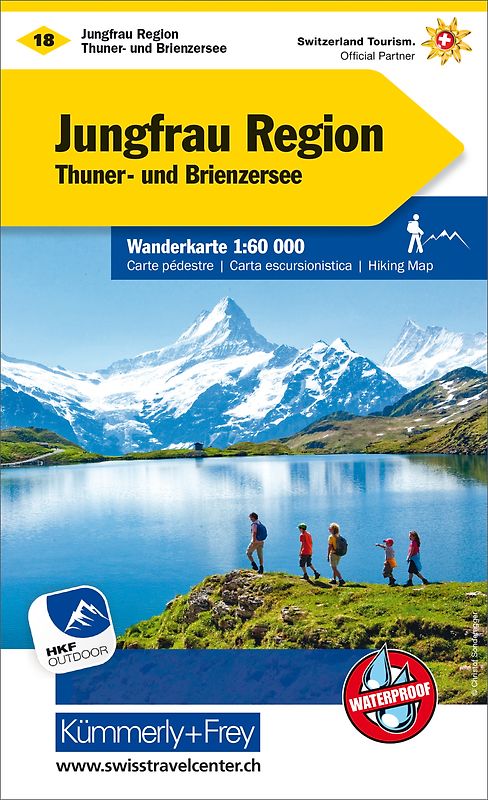 Kümmerly+Frey Wanderkarte 18 Jungfrau Region 1:60.000
