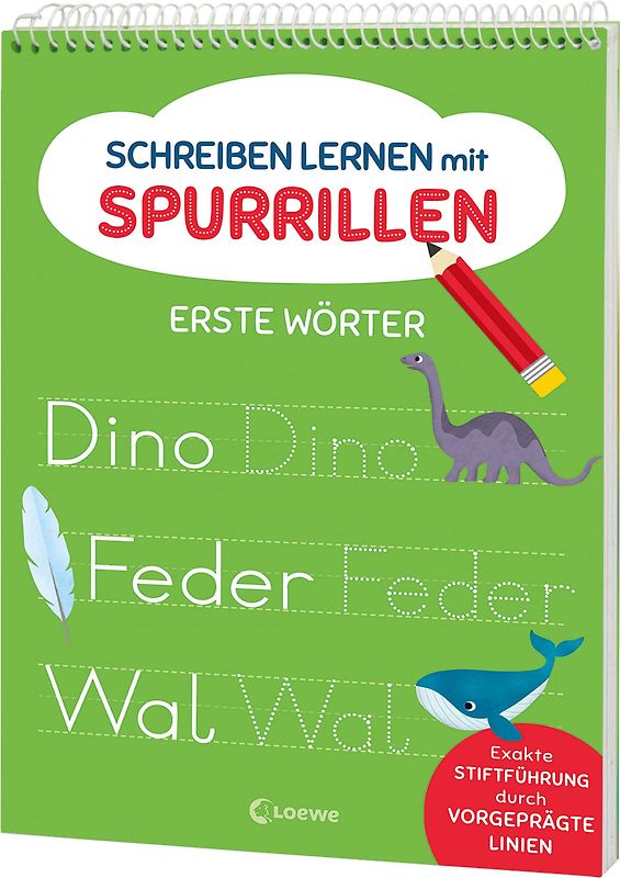 Schreiben lernen mit Spurrillen - Erste Wörter