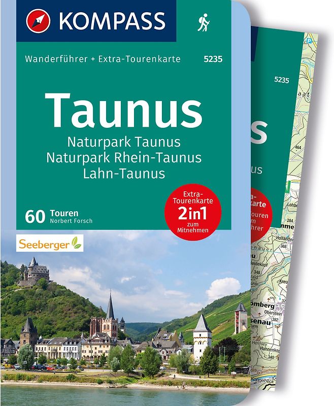 KOMPASS Wanderführer Taunus, Naturpark Taunus, Naturpark Rhein-Taunus, Lahn-Taunus, 60 Touren mit Extra-Tourenkarte