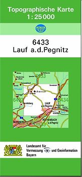 TK25 6433 Lauf a.d.Pegnitz. Topographische Karte 1:25000