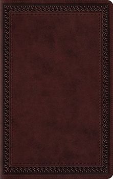 ESV Large Print Value Thinline Bible (Trutone, Mahogany, Border Design)