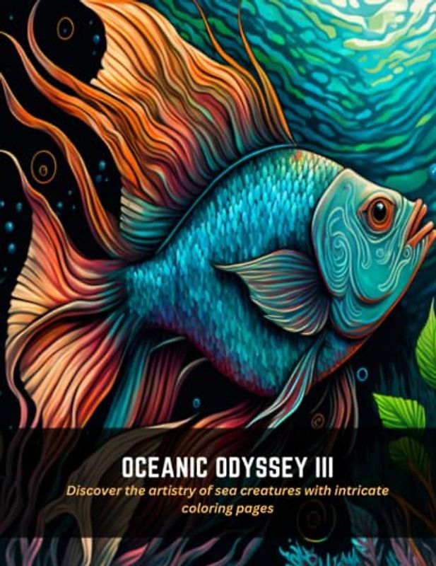 Oceanic Odyssey III: Discover the artistry of sea creatures with intricate coloring pages