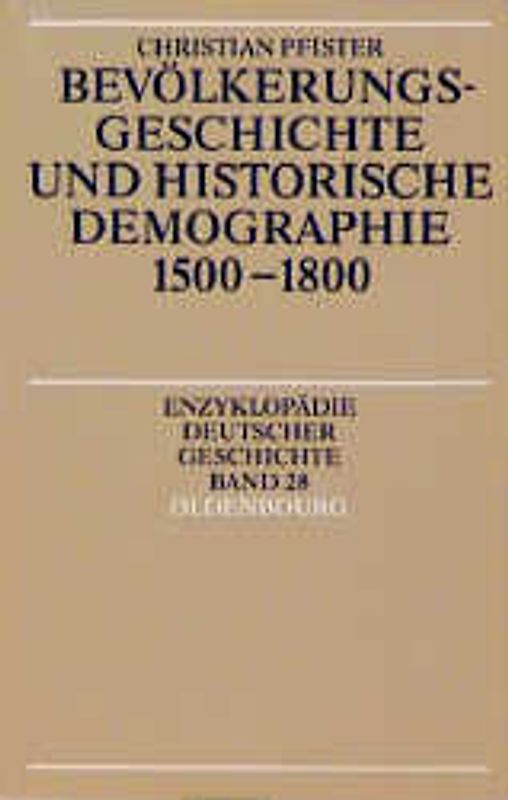 Bevölkerungsgeschichte und historische Demographie 1500-1800