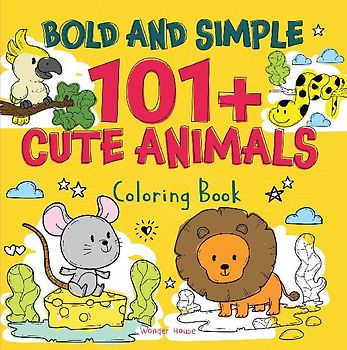 Bold and Simple 101+ Cute Animals Coloring Book