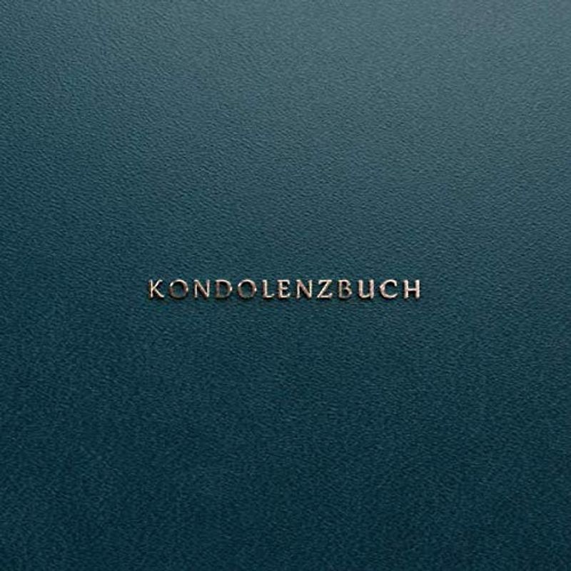 Kondolenzbuch: Gästebuch für Trauergäste mit 110 Seiten - Lederoptik blau